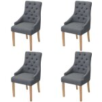 Vidaxl - chaises � manger lot de 4 gris fonc� tissu