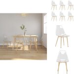 Vidaxl - chaises � manger lot de 6 transparent pet - chaise de salle � manger - chaise transparente - ...