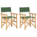 Vidaxl - chaises de metteur en sc�ne lot de 2 bois massif d'acacia vert