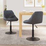 Vidaxl - chaises pivotantes � d�ner 2 pcs gris fonc� velours