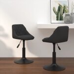 Vidaxl - chaises pivotantes de salle � manger 2 pcs noir velours