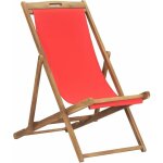 Vidaxl - chaise de jardin exterieur pliable - chaises de plage design bois de teck solide rouge Vidaxl - chaise de jardin exterieur pliable - chaises de plage design bois de teck solide rouge