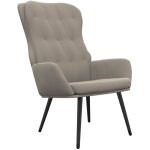 Chaise de relaxation gris clair velours vidaxl