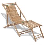 Vidaxl - chaise de terrasse d'ext�rieur avec repose - pied bambou