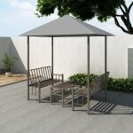 Vidaxl - chapiteau de jardin avec table et bancs 2, 5x1, 5x2, 4m anthracite