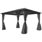 Vidaxl - chapiteau avec rideau anthracite aluminium 400 x 300 cm
