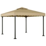 Vidaxl - chapiteau taupe 3x3 m aluminium et acier Vidaxl - chapiteau taupe 3x3 m aluminium et acier