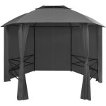 Vidaxl - chapiteau tente de jardin avec rideaux hexagonal 360 x 265 cm