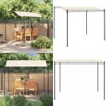 Vidaxl - chapiteau tissu blanc crme - abri extrieur - parasol - tente de jardin - tente rtractable ...
