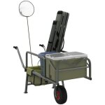 Chariot de pêche vert avec roue acier enduit de poudre - vidaxl Chariot de pêche vert avec roue acier enduit de poudre - vidaxl