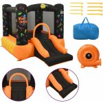Chteau gonflable avec toboggan 210x280x170 cm pvc happy hop