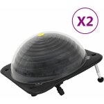 Chauffage solaire de piscine 2 pcs 75x75x36 cm pehd aluminium