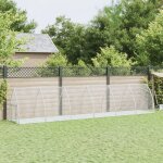 Vidaxl ? clapier en acier galvanis� 600x105x120 cm ? enclos s�curis� avec porte verrouillable ? pour ...