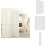 Vidaxl - cloison de s�paration pliable 3 panneaux 120x170 cm blanc - cloison de s�paration - s�parateur ...