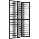 Cloison de sparation pliable 3 panneaux 120x170 cm noir