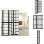 Vidaxl - cloison de s�paration pliable 3 panneaux 120x170 cm noir - cloison de s�paration - s�parateur ...