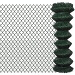 Cl�ture � mailles losang�es acier 1, 25x15 m vert vidaxl