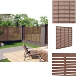 Vidaxl - cl�ture � persiennes wpc 180x180 cm marron - cl�ture - cl�ture � persiennes - panneaux de cl�ture ...