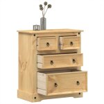 Commode corona 80x43x91 cm bois massif de pin vidaxl