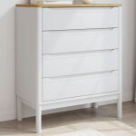 Commode floro blanc bois de pin massif vidaxl