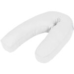 Vidaxl coussin de grossesse en forme de j 54x(36 - 43) cm blanc