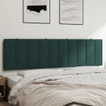 Coussin de t�te de lit vert fonc� 180 cm velours vidaxl