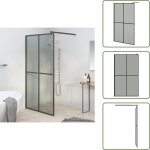Vidaxl - cran de douche 118x190 cm verre tremp� fonc� - �cran de douche - cabine de douche - pare brise ...