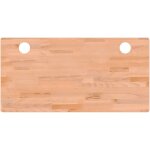 Vidaxl - dessus de bureau 110x55x1, 5 cm bois massif de htre