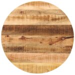Vidaxl - dessus de table � 70x1, 5 cm rond bois massif de manguier brut