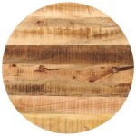 Vidaxl - dessus de table � 80x1, 5 cm rond bois massif de manguier brut