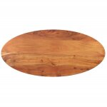 Vidaxl dessus de table 80x40x2, 5 cm ovale bois massif d'acacia