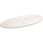 Dessus de table blanc 100x50x2, 5 cm bois de pin massif ovale vidaxl Dessus de table blanc 100x50x2, 5 cm bois de pin massif ovale vidaxl