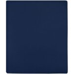 Vidaxl draps - housses jersey 2 pcs bleu marine 90x200 cm coton