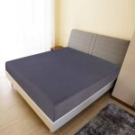 Drap - housse jersey anthracite 180x200 cm coton