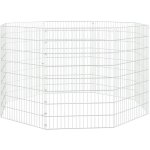 Bunny avec panneaux en fer galvanis�s en argent de taille de taille taille : 54 x 80 cm