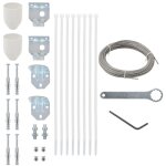 Ensemble d'accessoires pour cran de balcon 29 pcs vidaxl