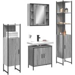 Vidaxl - ensemble d'armoires de salle de bain 4 pcs sonoma gris