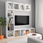Ensemble de biblioth�que / meuble tv 3 pcs blanc 180x30x180 cm vidaxl