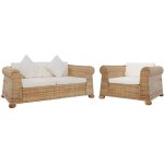 Vidaxl - ensemble de canaps avec coussins 2 pcs rotin naturel