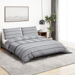 Ensemble de housse de couette gris 200x220 cm coton vidaxl