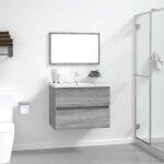Ensemble de meubles de salle de bain 2 pcs sonoma gris Ensemble de meubles de salle de bain 2 pcs sonoma gris