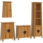 Vidaxl - ensemble de meubles de salle de bain 4 pcs bois de pin massif