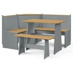 Vidaxl - ensemble de restauration 3 pcs en bois avec 2 bancs et tables disponibles diffrentes nuances ...