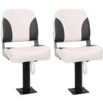 Vidaxl - ensemble de si�ges de bateau pliables lot de 4 dossier bas