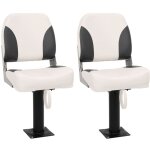 Vidaxl - ensemble de si�ges de bateau pliables lot de 4 dossier bas