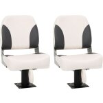 Vidaxl - ensemble de si�ges de bateau pliables lot de 4 dossier bas