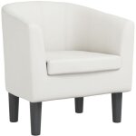 Vidaxl fauteuil blanc similicuir