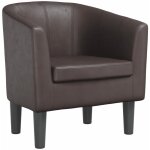 Fauteuil marron similicuir vidaxl