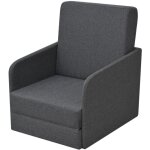 Vidaxl - fauteuil convertible gris fonc� tissu