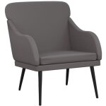 Vidaxl fauteuil gris 63x76x80 cm similicuir